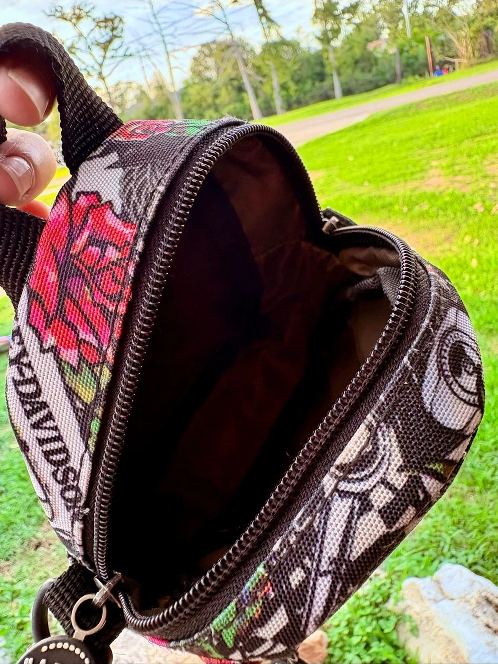 Harley-Davidson Black and Red Graphic Mini Backpack
